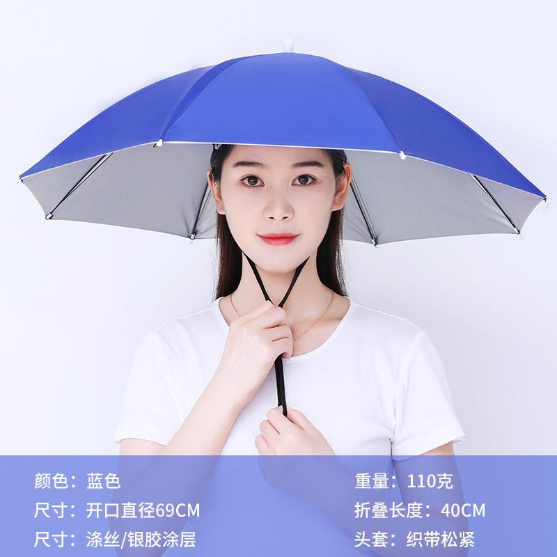 Picture of Sunscreen Hat Umbrella 69 Large Head-Mounted Umbrella Stand Umbrella Hat Rainbow Advertising Umbrella Umbrella Fishing Umbrella Fishing Hat