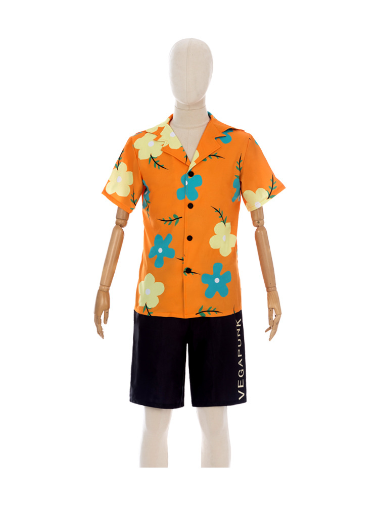 Picture of One Piece Sanji Cos Suit One Piece Cosplay Egg Head Island Chapter Dimension Anime Same Style Casual Short-Sleeved Shirt
