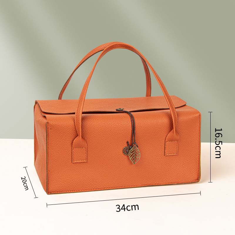 Picture of in stock High-grade Leather Red Wine Gift Box Double Pack Accompanying Gift Big Fortune Bag Business Gift Wine Packaging Box