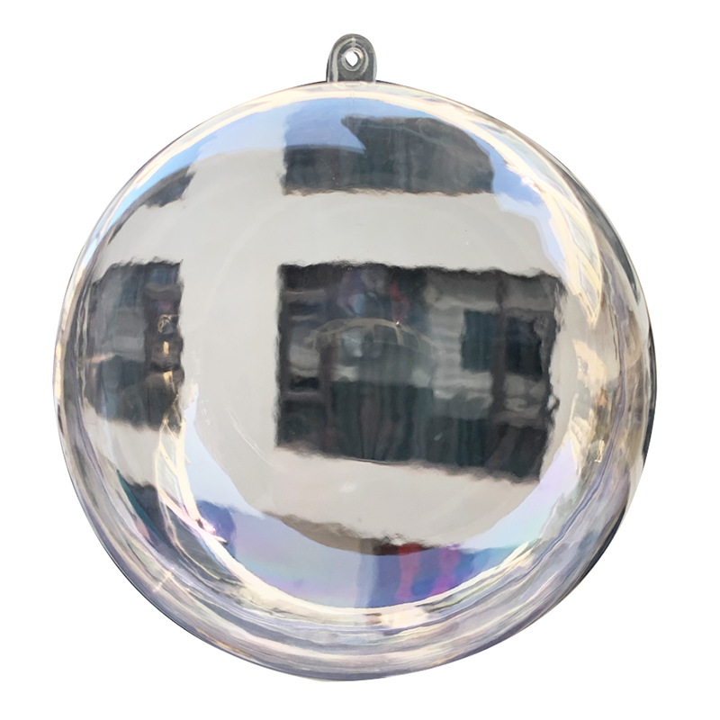 Picture of Transparent Ball Round Plastic Ball Hollow Ball Christmas Ball Kindergarten Decorative Ball Hanging Ball Can Be Opened and Closed Transparent Ball