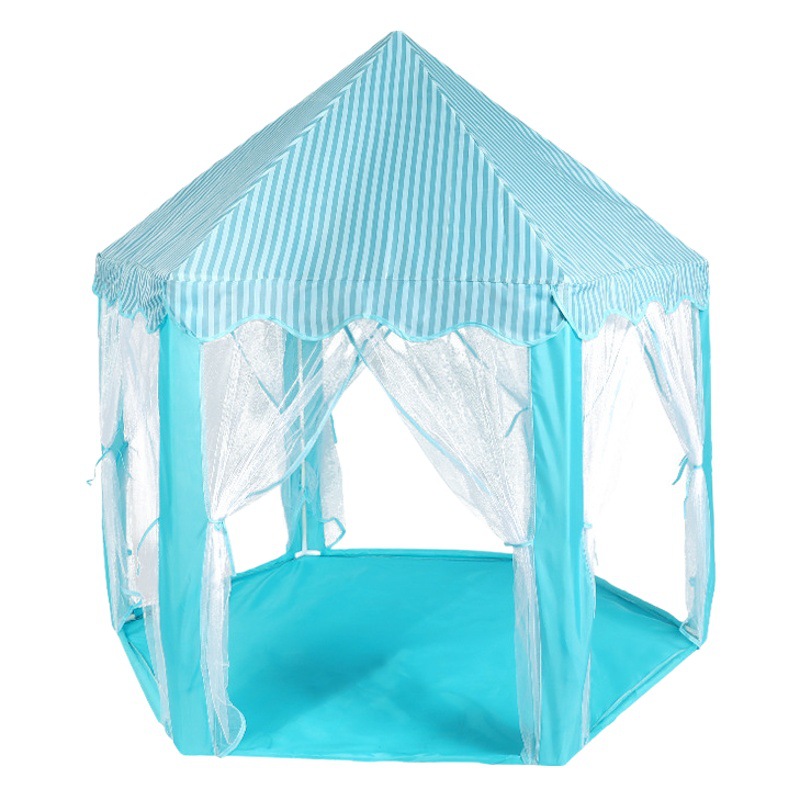 Picture of Children's Tulle Hexagon Tent Indoor Girls Fantasy Castle Decoration Game Baby Sleepable Mosquito-proof Toy House