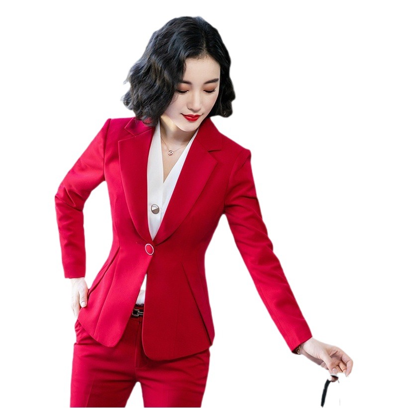 Professional suit women's suit formal wear Korean style 2023 new fashion work clothes business work clothes autumn and winter suit pants
