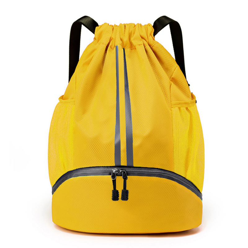 Picture of Basketball Bag Dry and Wet Separate Swimming Bag Bundle Pocket Drawstring Backpack Men's Basketball Bag Ball Bag Student Portable Schoolbag