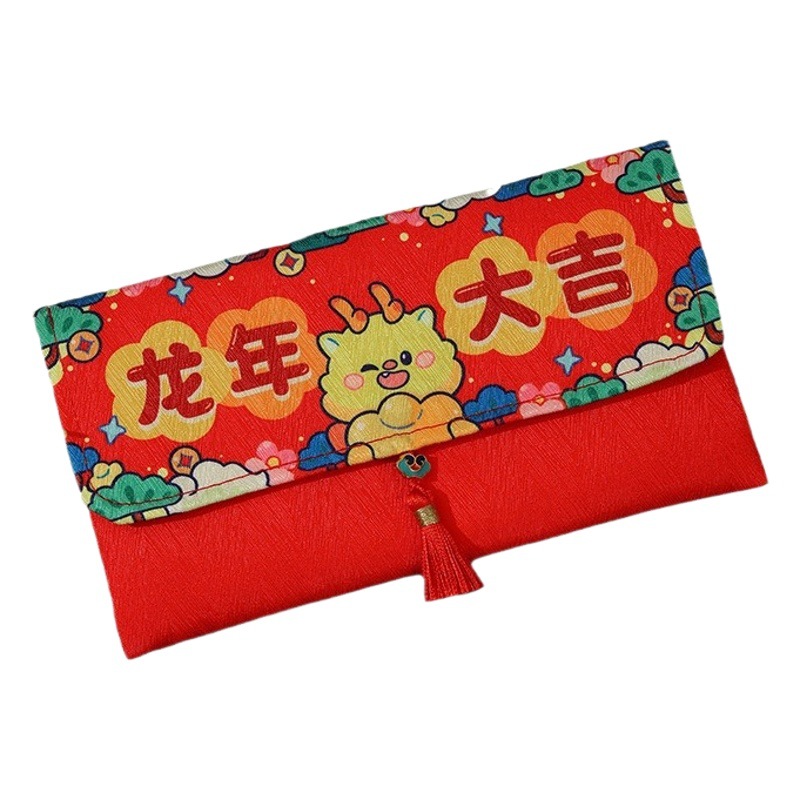 New Year's Red Envelopes for the Year of the Horse, Creative High-End Cartoon Fabric New Year Lucky Money Red Packets Wholesale