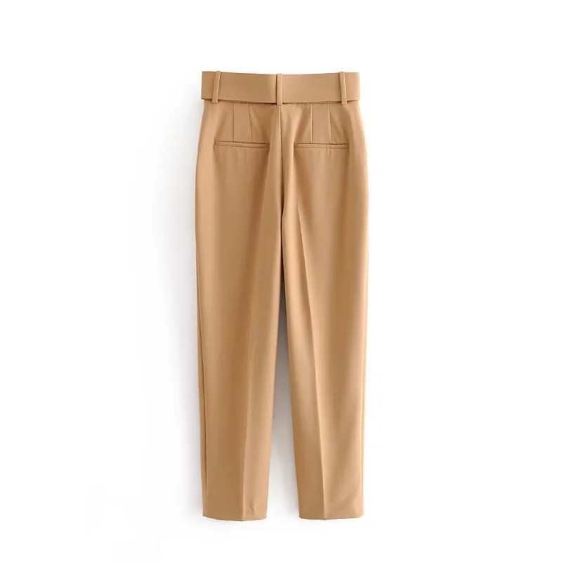 Picture of New Pants European Size Belt with Suit suit Spring Pure White Women Cross-border Pants White Pants