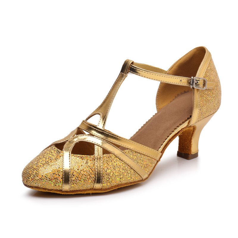 Picture of New women's high heel modern dance shoes soft bottom dancing shoes indoor professional Latin dance shoes adult foreign trade practice shoes