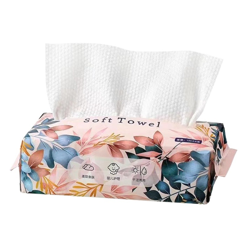 Disposable Face Wash Towel Removeable Face Cleansing Towel Wet and Dry Dual-Use Extremity Pure Face Wipe Cotton Soft Towel Beauty Makeup Remover Towel
