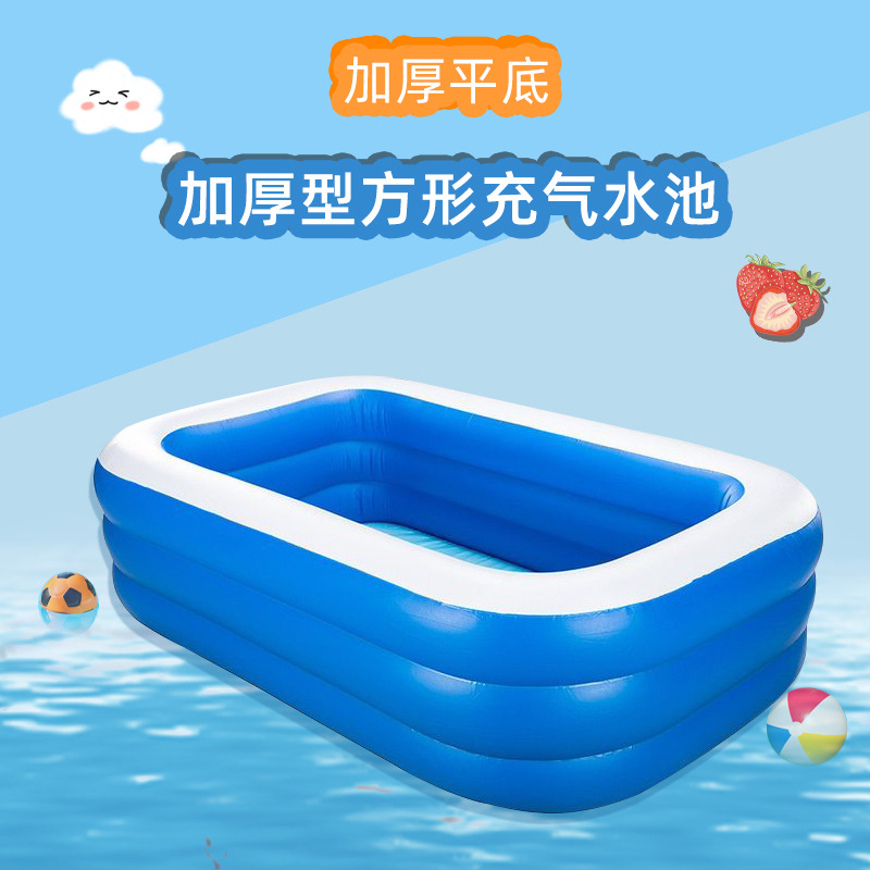 Cross-border Blue and White Inflatable Swimming Pool Thickened Household Adult Swimming Pool Baby Swimming Pool Toy Play Pool