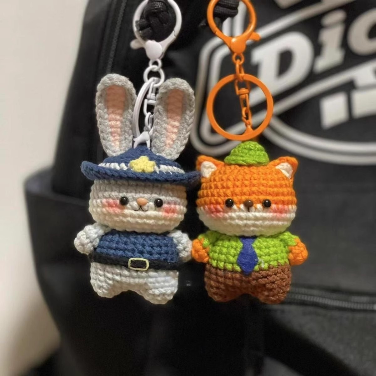 Judy Nick Cute Doll Handmade Yarn Crochet DIY Material Homemade Woven Keychain Pendant Gift