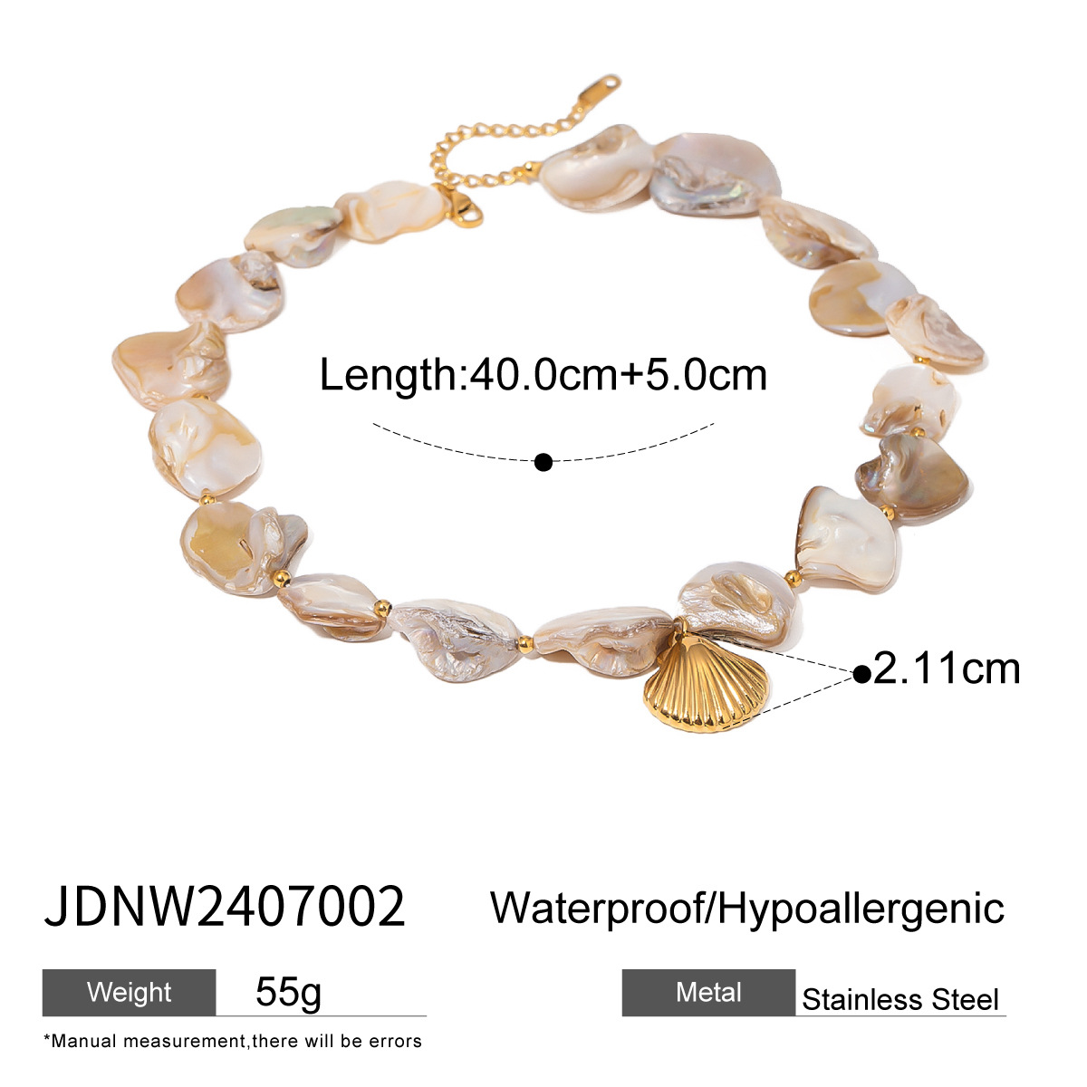 Picture of Jieding Ocean Series Stainless Steel Shell Necklace Starfish Bracelet Beach Style Summer Jewelry European and American Cross-border Jewelry