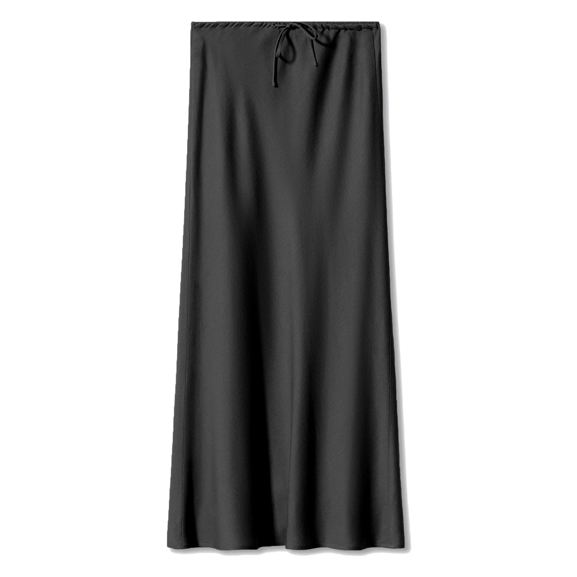 2024 Amazon high quality satin long skirt high waist drawstring lace-up solid color skirt female cross-border women's clothing in stock