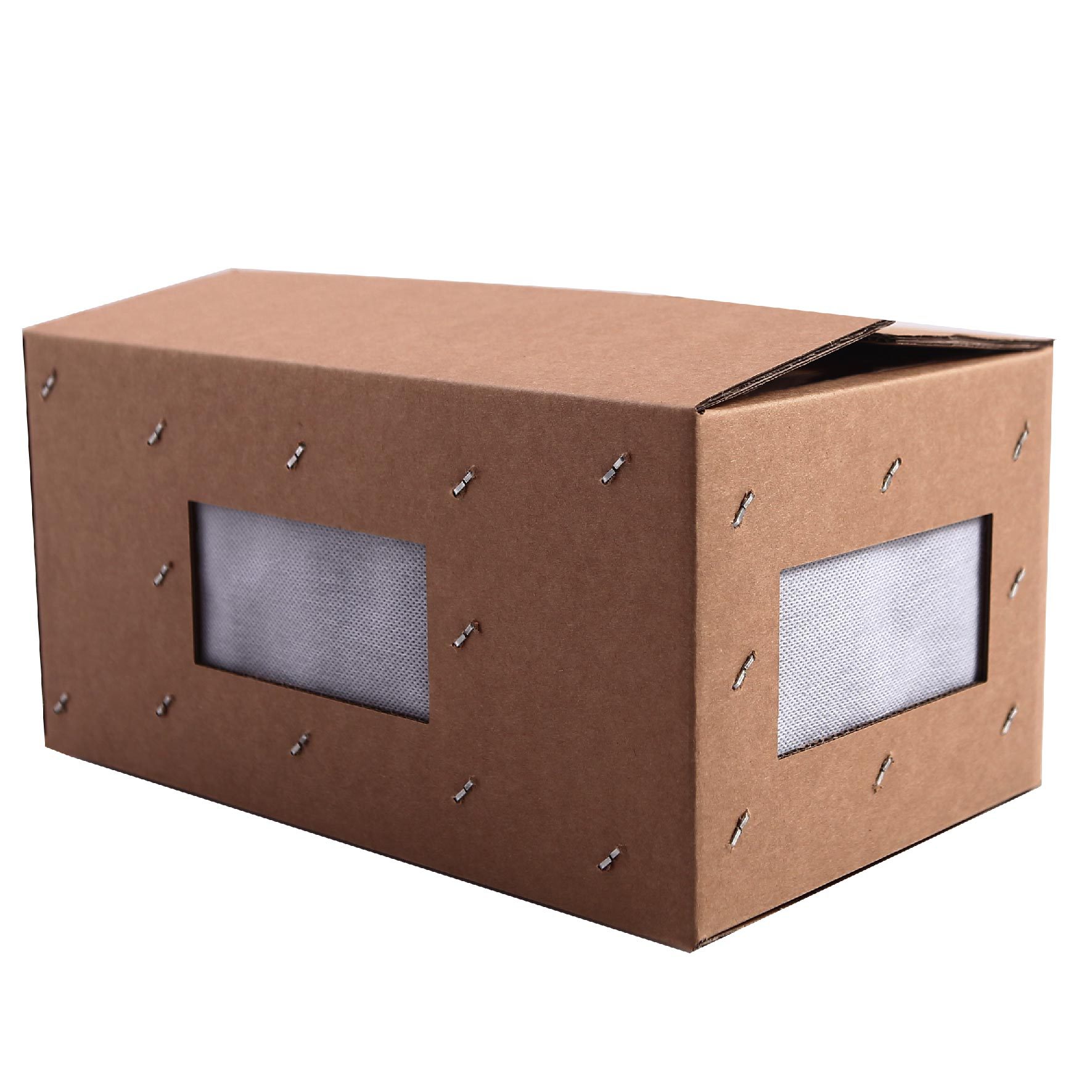 Laboratory animal transport packaging corrugated paper box box for mice breathable with holes instead of plastic box in stock batch