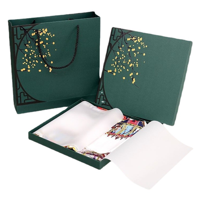 Scarf Gift Box High-end Boutique Silk Scarf Gift Box Silk Packaging Gift Box Handbag