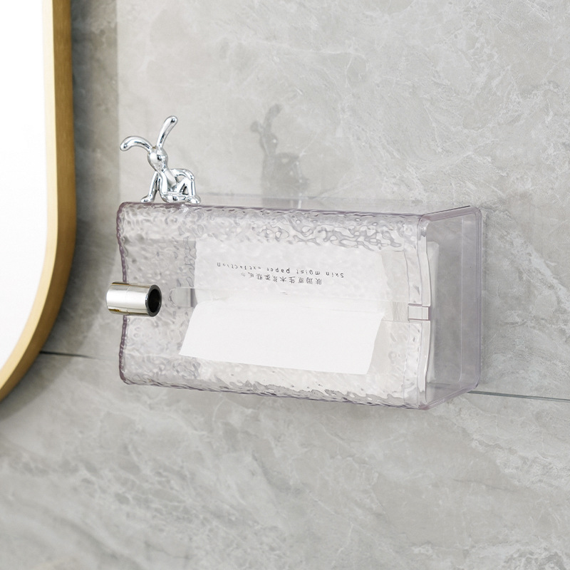 Picture of High-end Decorative Living Room Tissue Box Light Luxury Bedroom Creative Simple Paper Box Wall-mounted Toilet Storage Box