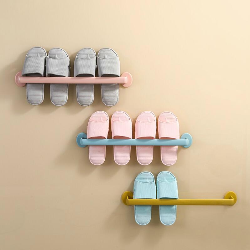 Picture of Bathroom Slipper rack punch-free toilet storage rack shoes storage artifact toilet wall hanging rack bracket draining