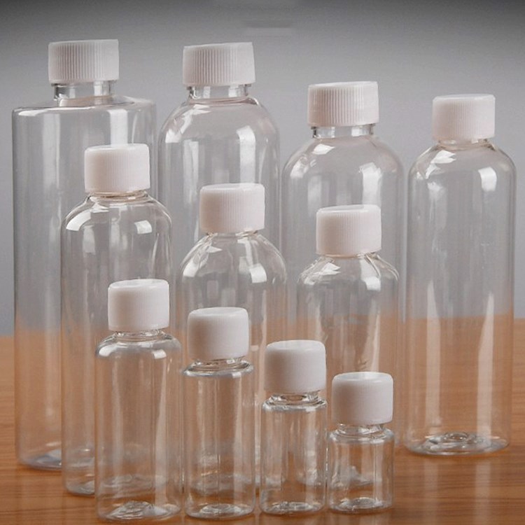 5 10 20 30 100ml transparent plastic bottle PET split bottle fine height small medicine bottle sealed liquid bottle