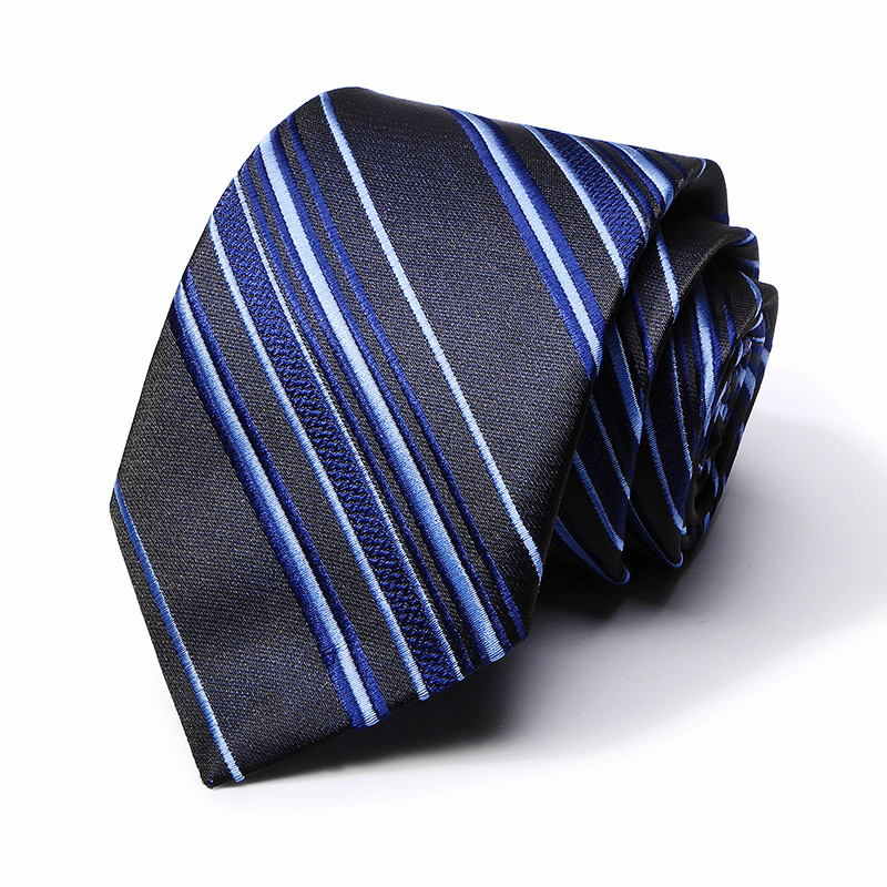 Picture of Tie spot tie polyester silk tie manufacturer 8cm business men's formal wear wedding studio tie