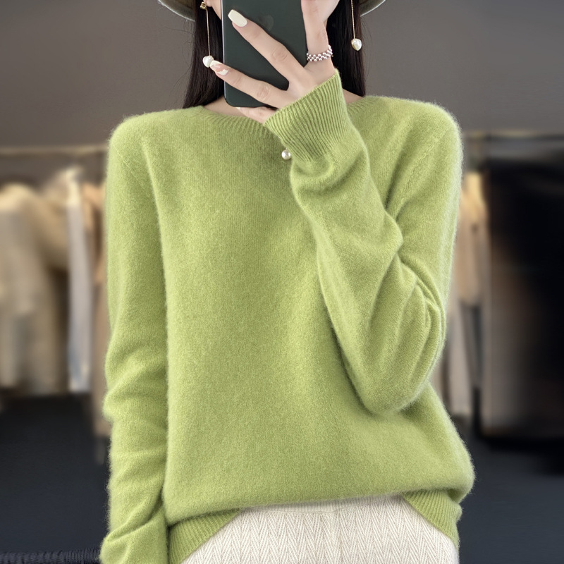 Picture of Soft Nuo low round neck sweater women's autumn and winter New pullover long sleeve wool bottoming shirt women's first-line ready-to-wear sweater women