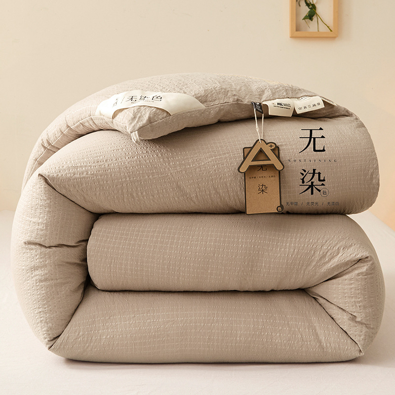 Picture of Class A raw cotton soybean quilt cotton thickened warm autumn and winter cotton quilt non-dyed soybean fiber quilt core wholesale