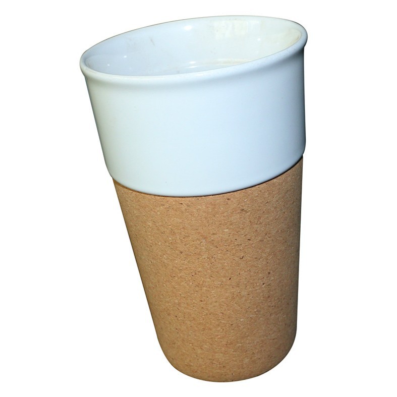 Ceramic Cup Cork cup cover, Cork natural, good appearance and feel. Match by ceramic.