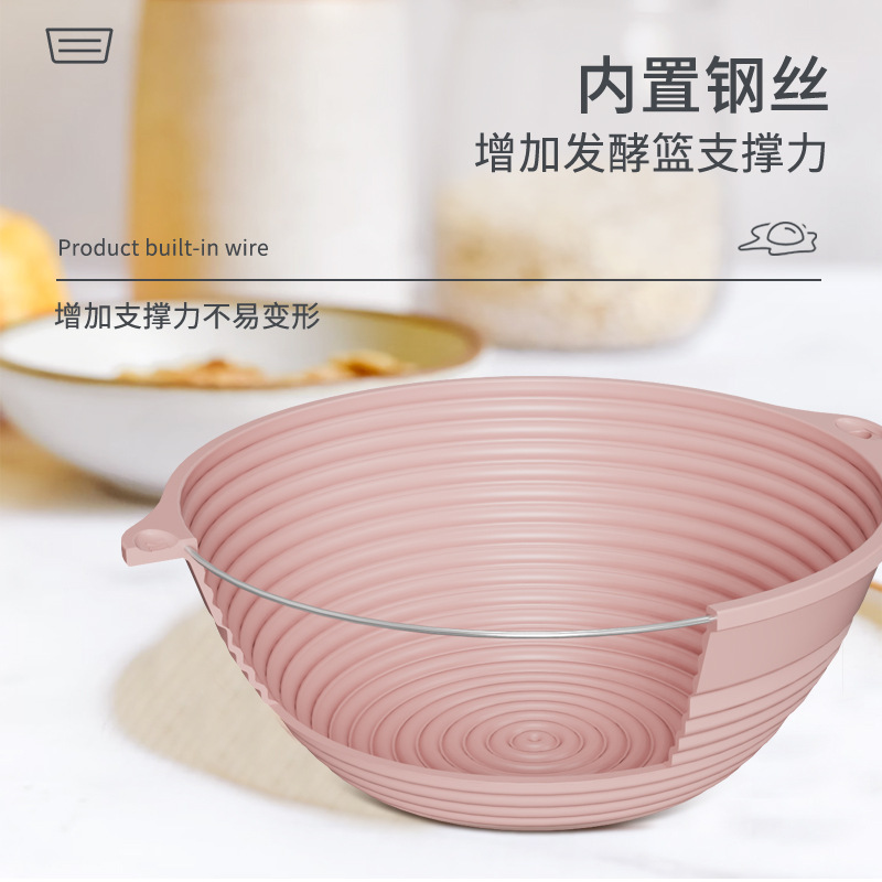 Picture of Silicone Fermentation Basket Household Oven Baking Dough Fermentation Bowl Folding High Temperature Resistant Large Capacity Bread Fermentation Basket