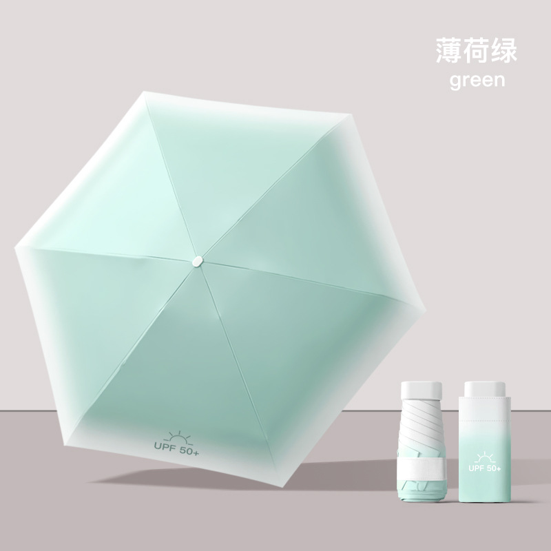 Picture of Thickened 50% off Umbrella, Rain or Shine, Women's Sun Umbrella, Sun Protection, Uv Protection, Capsule Umbrella, Gradient Mini Sunshade Umbrella