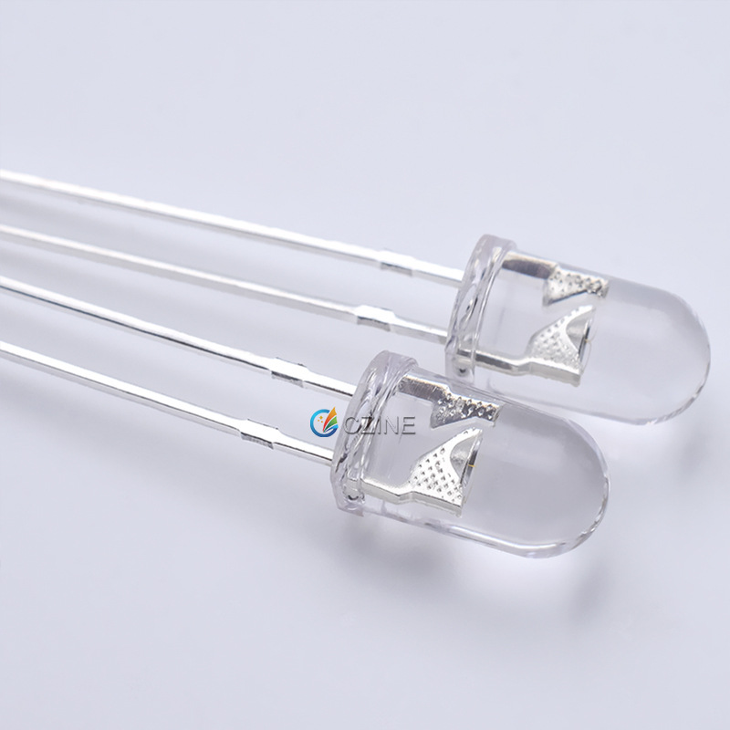 Picture of 5mm Lamp Bead F5 White Hair Red Nano Blue Light Disinfection Uv Warning Light Lighting Plug-In Led Lamp Bead Light Emitting Diode