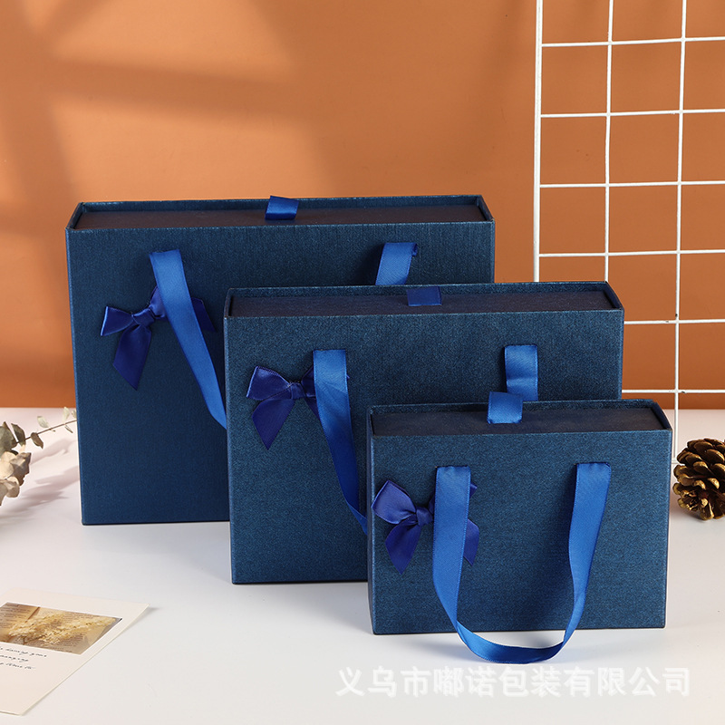 Blue Wedding Business Souvenir Gift Box Graduation Ceremony Gift Packaging Box Digital Digital Product Gift Box Empty Box