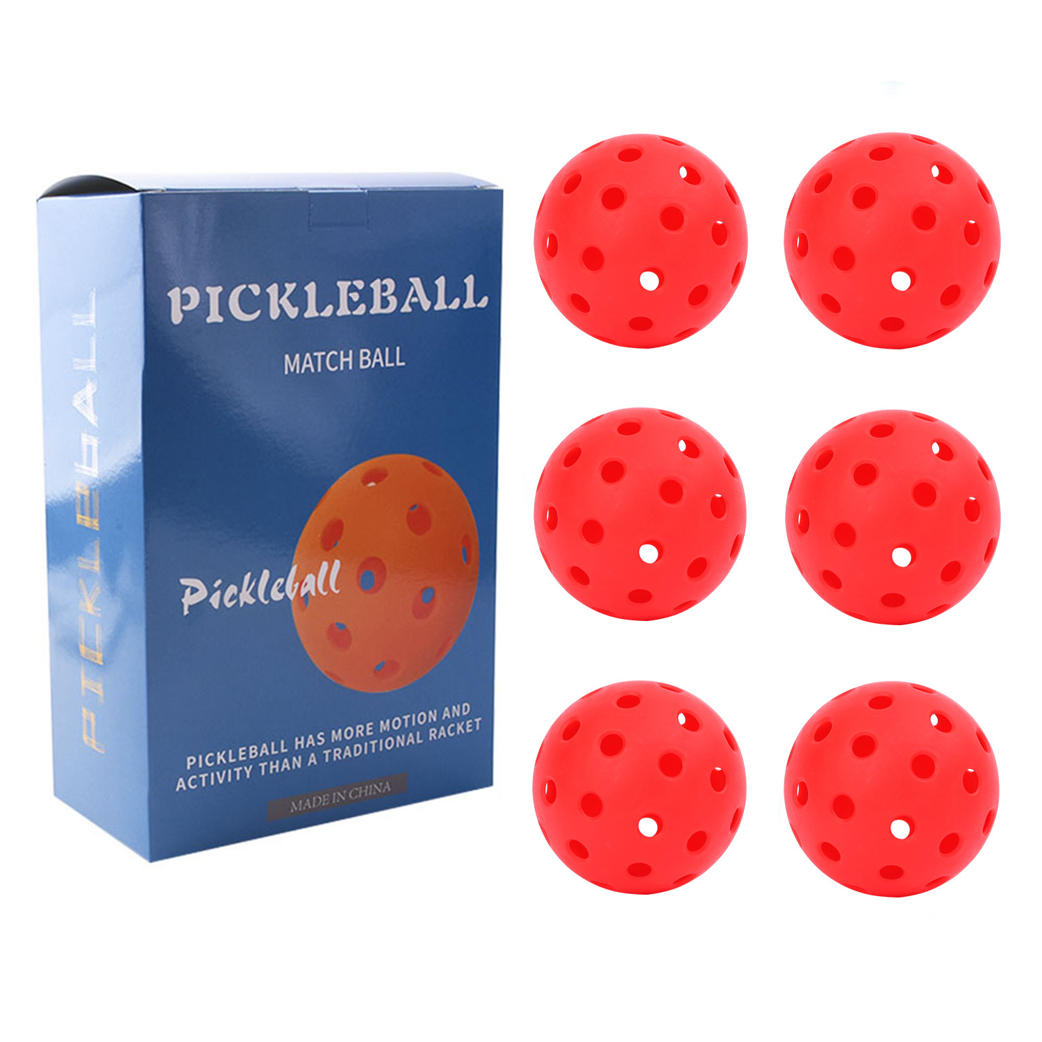 Picture of Factory Direct Sales in stock pick ball 40 hole ball hole ball pickleballs74mm rotational plastic injection luminous ball