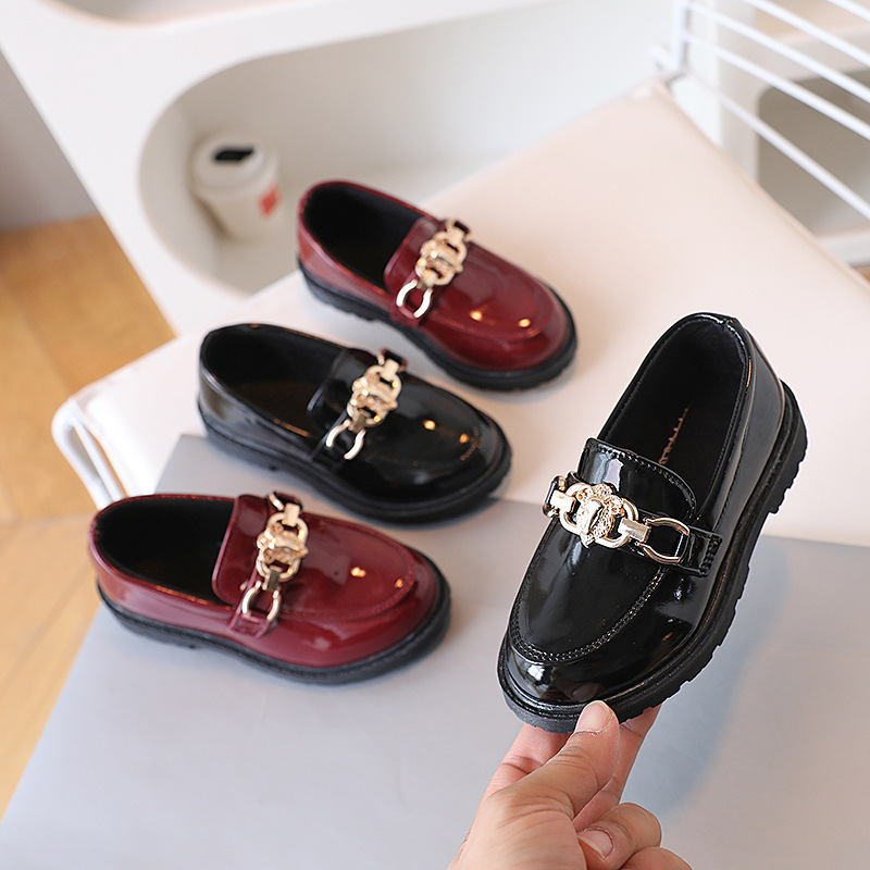 Children's Leather Shoes 2025 Spring New Fashion Soft Sole Princess Shoes British Style Performance Shoes Girls' Small Leather Shoes
