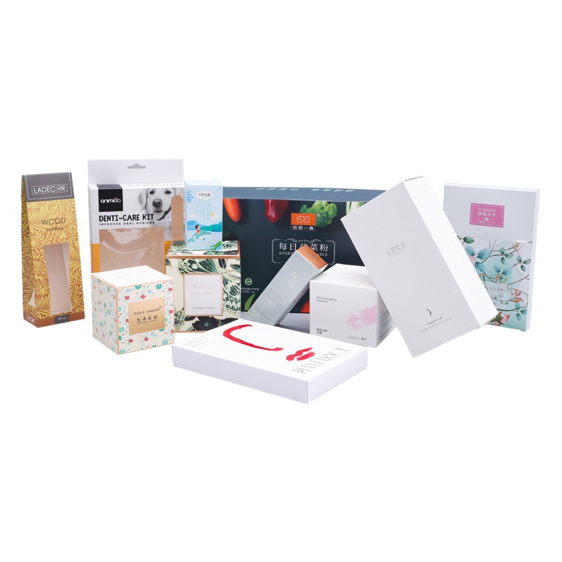 Color Box Printing Hot Stamping Packaging Carton Facial Mask Cosmetics Outer Packaging Box White Cardboard Kraft Paper Outer Packaging Box