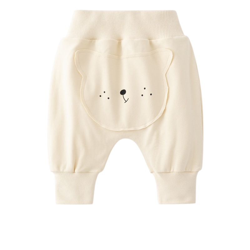 0-2 year old baby four-season pants yellow tiger baby all-match loose cartoon harem pants big pp pants
