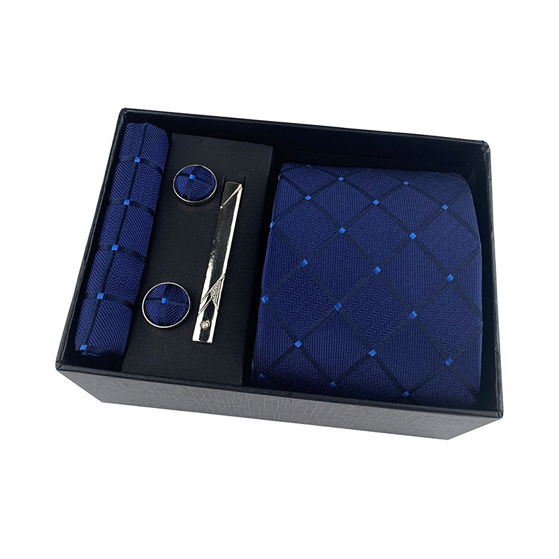 Picture of Factory Wholesale Men's Tie Business Dress Wedding Photo Suit Accessories Tie Cufflinks Square Tie Gift Box