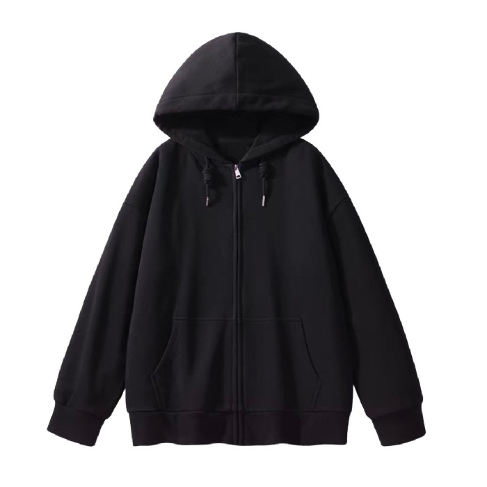 Picture of Velvet Thickeneded Flap Pocket Pants Hooded Sweatshirt for Women Autumn and Winter Cardigan Outwear Large Size Zipper Warm Top Export Women's Clothing