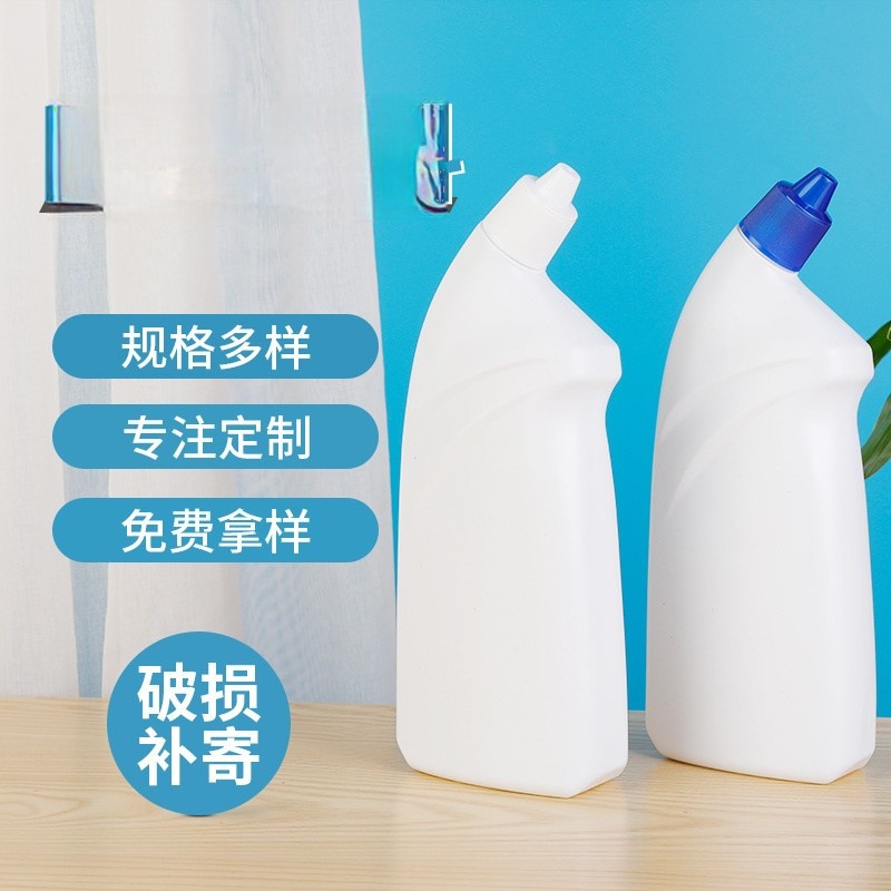 Factory direct supply 500mlPE crooked mouth toilet cleaner plastic new lampblack net bottle toilet cleaner bottled