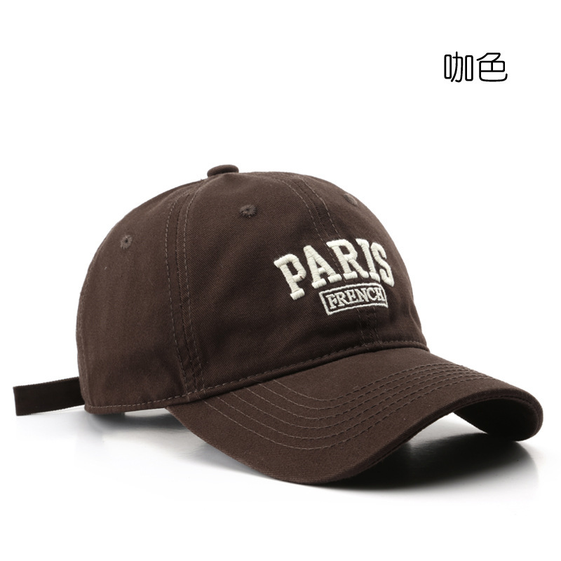 Picture of Japanese Style Personalized Retro Letter Embroidered Peaked Cap for Men and Women Outdoor Men's Travel Sun Protection Baseball Cap for Women K-Style