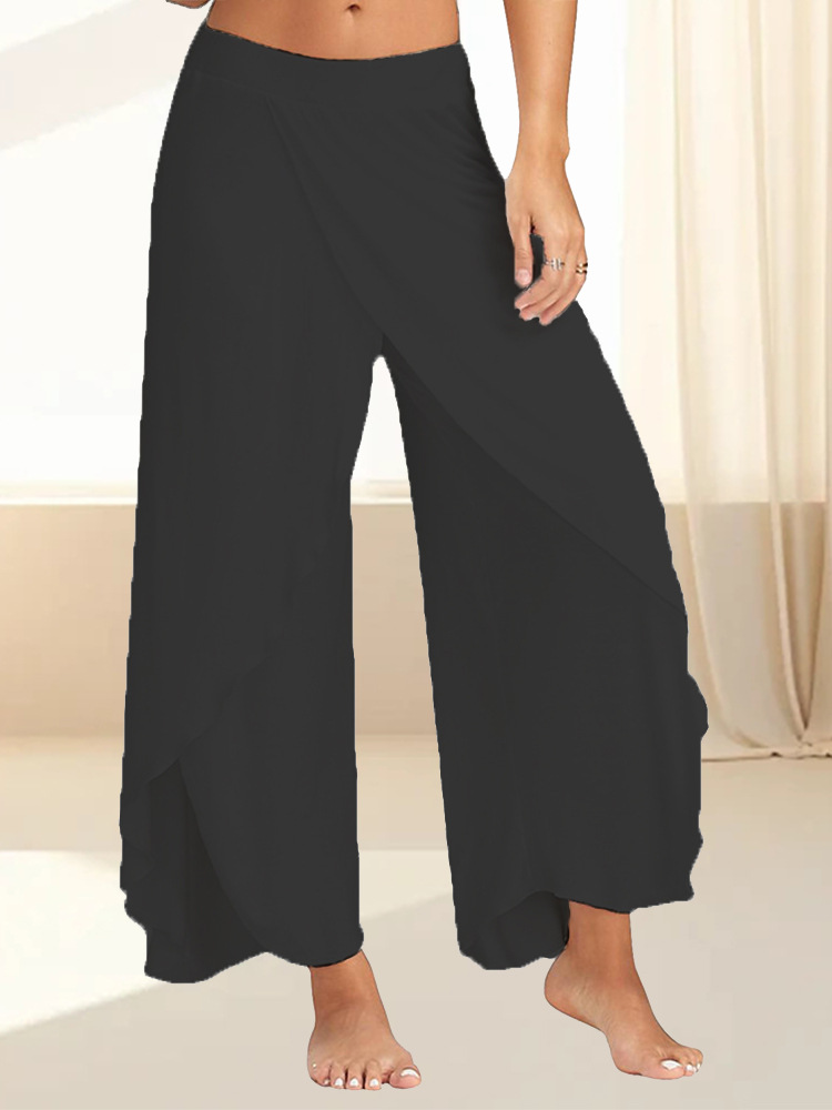 Picture of Outdoor Sports Pants Cross-Over Quick-Drying High-Waisted Hip-Lifting Peach Butt Women's Summer Thin Yoga Pants Breathable Outdoor Fitness