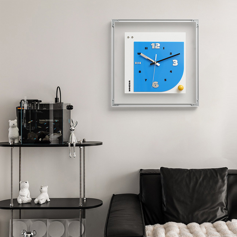 Wozoom House Standard Punch-Free Wall Clock Living Room Modern Simple 2025 New Accessible Luxury High-End Creative Clock Watch
