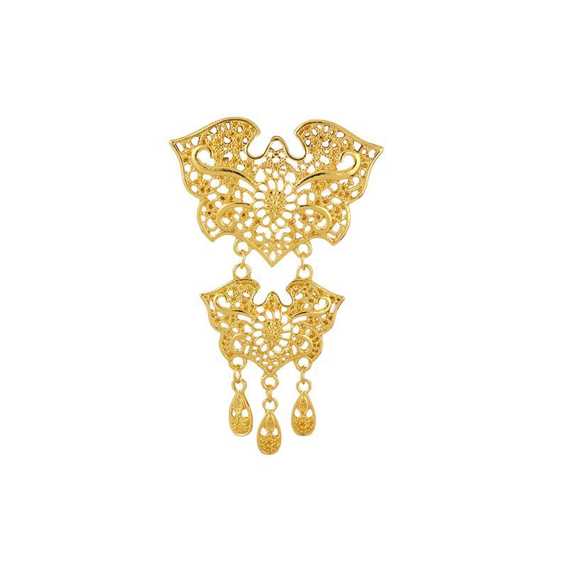 Picture of New Southeast Asian Cross-border Tassel Brooch Pin One Wear Dual-purpose Hollow-out Retro High-grade Chest Jewelry Wholesale