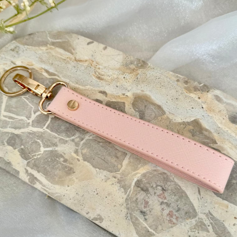 Picture of Creative simple pu leather car key chain diy personalized key chain gift anti-lost key rope accessories pendant