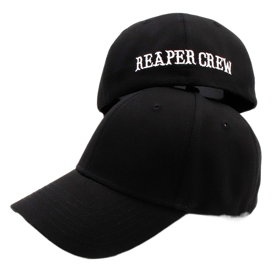 Foreign Trade Cap Cross-Border E-Commerce Letter Embroidery Reaper Crew Full Size Elastic Band Pure Color Cotton Baseball Cap