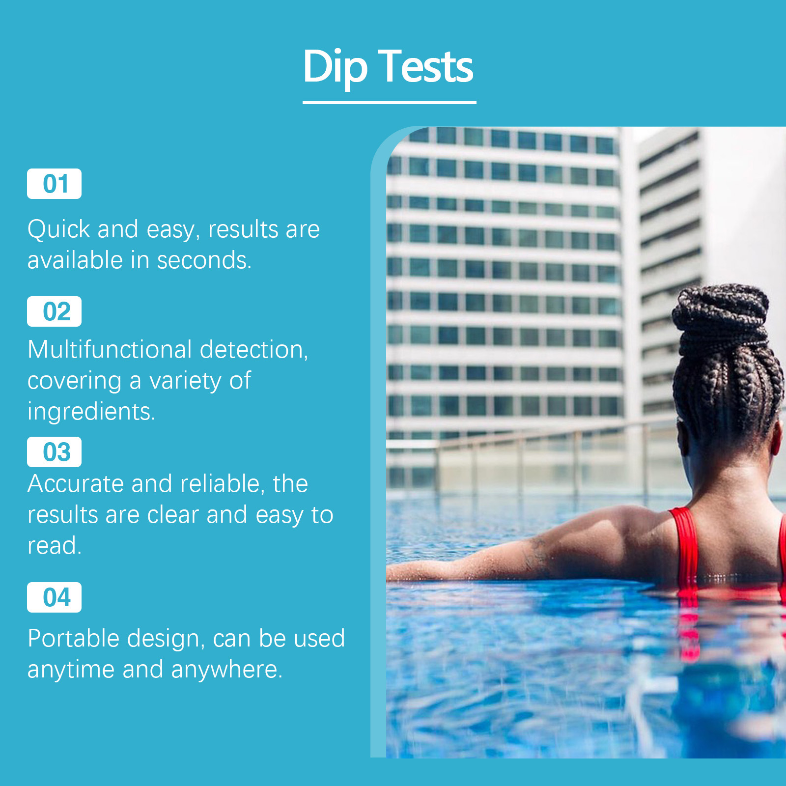 Picture of HozoneX Swimming Pool Three-in-One pH Test Paper Accurate Control Simple Swimming Pool Water Quality Test Paper