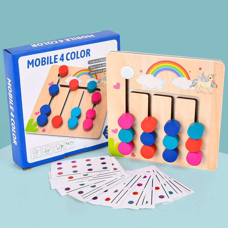 Picture of Children's Early Education four-color eight-color game young logical thinking training enlightenment teaching aids intelligence development Educational Toys