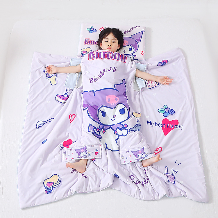 Class A children's kick-proof quilt artifact summer thin baby sleeping bag big child belly silk summer quilt air conditioning quilt