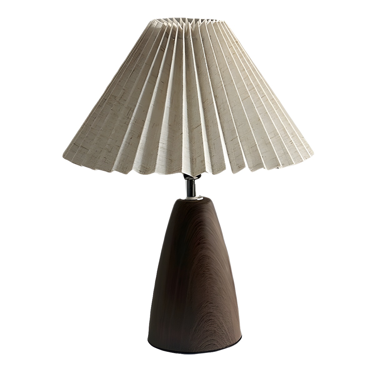 Specially Designed For-Scandinavian Walnut Tapered Table Lamp Dimmable Smart Home Soft Light Led Elegant