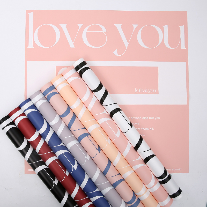Eternal Love English Waterproof Wrapping Paper Cynthia Gift Gift Flowers Bouquet Floral Material Factory in stock