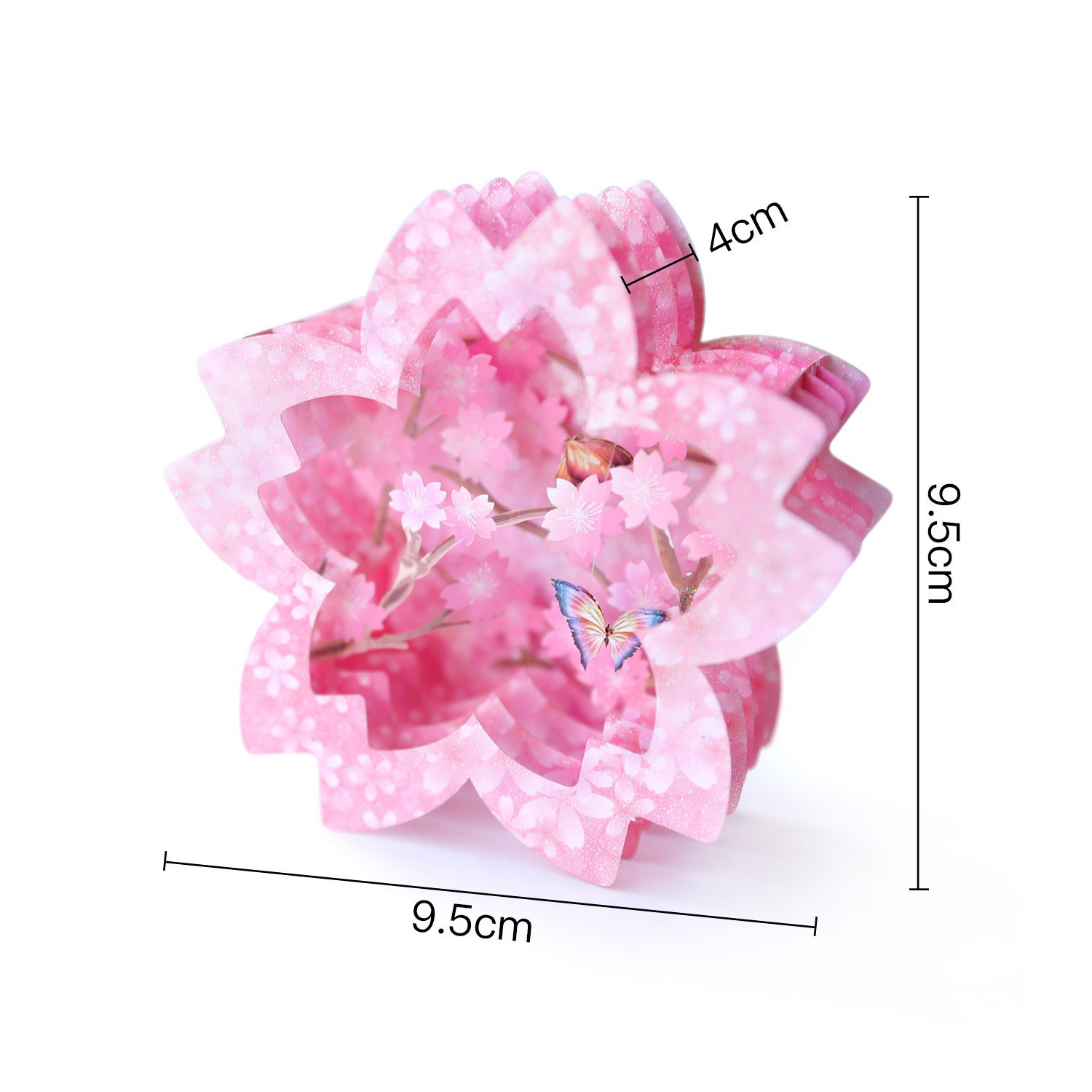 Picture of Teacher's Day Three-Dimensional Greeting Card Love Cherry Blossom Tree Paper Sculpture Valentine's Day Blessing Message Thank You Card Amazon Wholesale