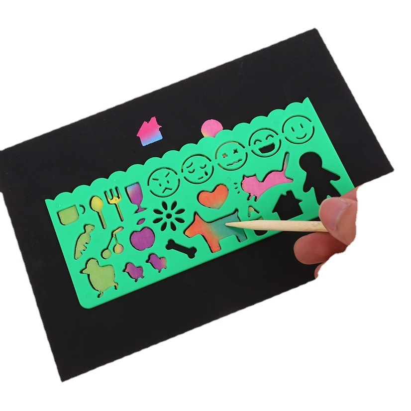 Painting template flower ruler student drawing scratch this ruler school supplies painting template ruler in stock wholesale