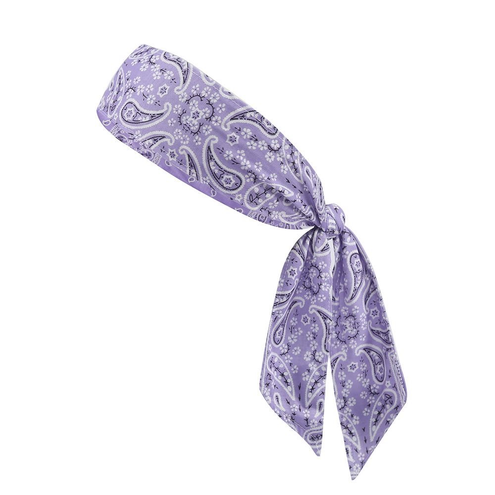 Picture of European and American Cashew Flower Street Sports Headscarf Strap Riding Running Sweat Absorbing Headband Summer Cooling Ice Silk Hair Band