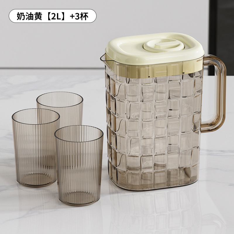 Picture of High Color Value Cold Water Kettle Household Large Capacity Cold Water Cup High Temperature Resistant Plastic Cold Soaking Water Storage Kettle Cold Water Kettle suit